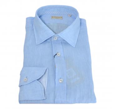 XACUS Camicia uomo Washed Shirt Art. 21913003 Puro Lino Colo