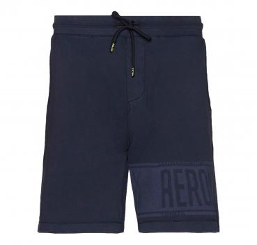 AERONAUTICA MILITARE Bermuda Uomo Cotone Blu Logo BE134F Com