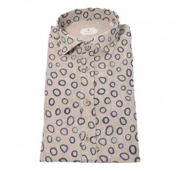 BASTONCINO Camicia Uomo Puro Lino Slim Fit B2220