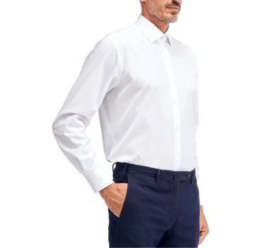 XACUS Camicia Collo Italiano  Twill Bianco 11209001 Taglio A