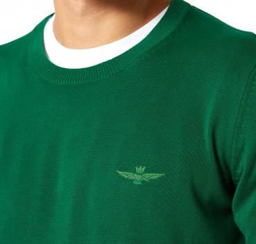 AERONAUTICA MILITARE Maglione girocollo con aquila ricamata 