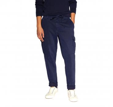 AERONAUTICA MILITARE Pantalone cargo in gabardina stretch PA