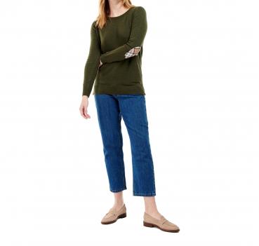 BARBOUR Lady Maglia Pendle Crew Knit LKN1075 Verde