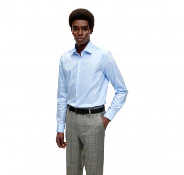 HUGO BOSS Camicia Slim Fit 50479922 Celeste Popelin di Coton