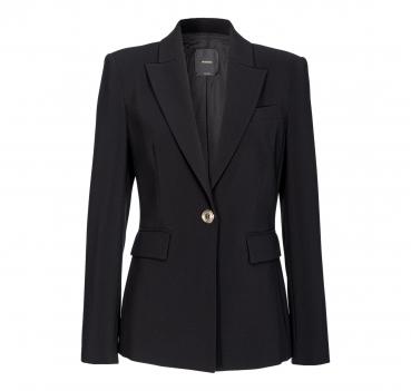 PINKO Blazer Donna Humahuaca Crepe Stretch Colore Nero
