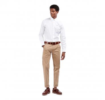 BARBOUR Camicia Uomo Button Down Tessuto Oxford Colore Bianc