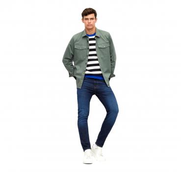 HUGO BOSS Jeans Slim Fit Denim Effetto Cashmere Modello Dela