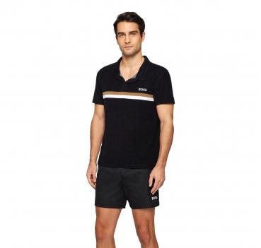 BOSS Terry Polo in Spugna Nera 50469317