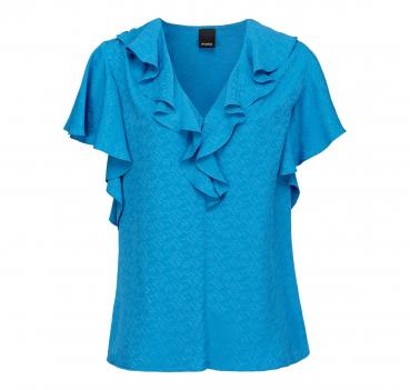 PINKO Blusa Donna in seta Baldo Colore Light Blue