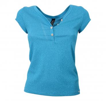 MDM Mademoiselle du Monde T-Shirt Donna Lurex Modello PAPAYA