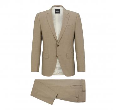 BOSS Abito Slim Fit Uomo in lana Vergine 50489347 Colore Bei