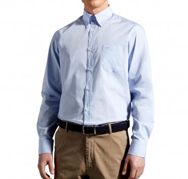 PAUL SHARK Camicia in cotone popeline button down Colore Cel