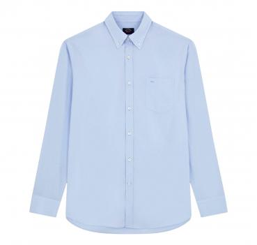 PAUL SHARK Camicia in cotone popeline button down Colore Cel