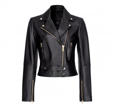 PINKO Giacca Biker Donna Sensibile Chiodo in Pelle Z99 Color