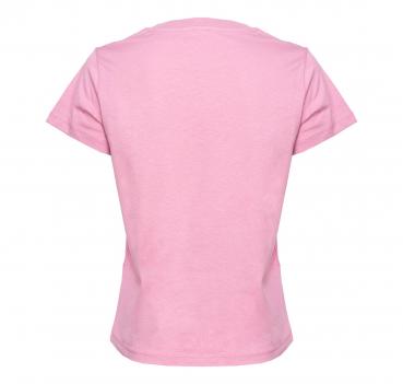 PINKO T-shirt Donna Basico Con Mini Logo Al Petto In Jersey 