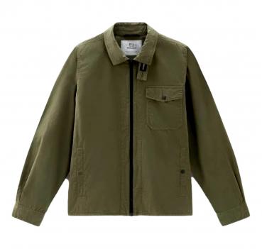 WOOLRICH Giacca a Camicia Tinta in Capo Puro Cotone CFWOOS01