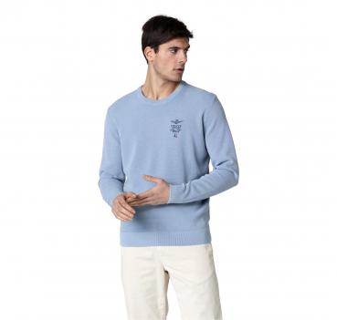 AERONAUTICA MILITARE Maglia Girocollo in Cotone Punto Riso M