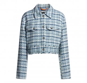 BOSS Giubbotto Donna Corto In Tweed Con Bottoni Metallici C 