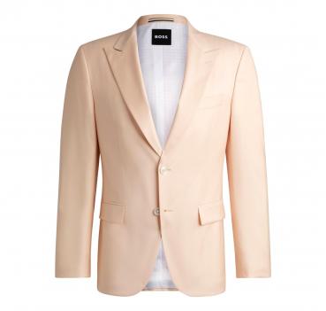 BOSS Giacca Uomo Slim Fit In Satin Di Misto Lana H Hutson Pe