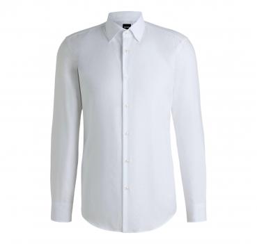 BOSS Camicia Uomo Slim Fit Con Jacquard a Foglia H HANK kent