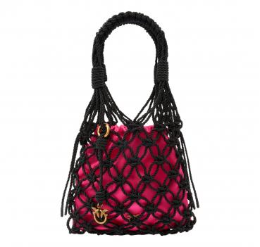 PINKO Borsa Donna a Mano Con Rete Intrecciata Handbag Mini E