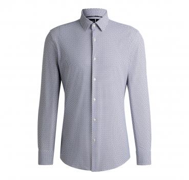 BOSS Camicia Uomo Slim Fit In Jersey Elasticizzato Ad Alte P