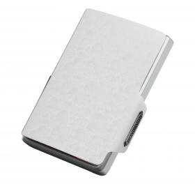 MONDRAGHI Saffiano White Mini Wallet in Pelle Protezione RFID Colore White