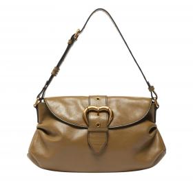 PINKO Borsa Donna Jolene Shoulder Classic Con Fibbia a Cuore Colore Verde Oliva V68Q