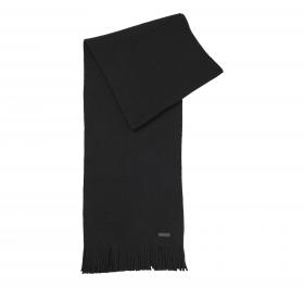BOSS Sciarpa in Lana Vergine Lavorazione Raschel Modello Albas 50495340 Colore Nero