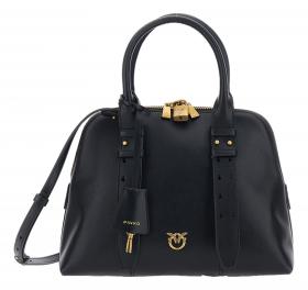 PINKO Borsa Donna Bowling Bag Medium Vitello Morbido 105906 Colore Nero Z99Q