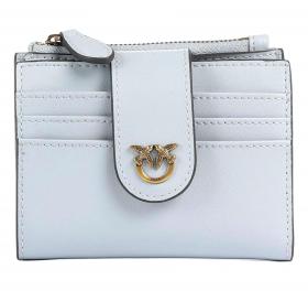 PINKO Portafoglio Donna In Pelle Multi Purpose Wallet 103610 E37Q Colore Azzurro