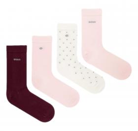 BOSS Calzini Donna Altezza Regolare Con Dettagli Con Logo 4P RS GiftShine 50546742 Colore Rosa