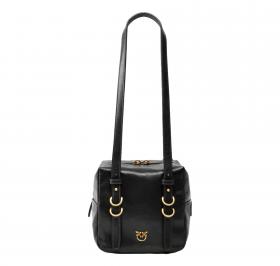 PINKO Borsa Donna Cubic Bag In Pelle Shiny 106465 Z99Q Colore Nero