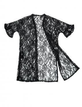 LISA KOTT SPOLVERINO IN PIZZO DONNA 05153 COLORE NERO LINEA 