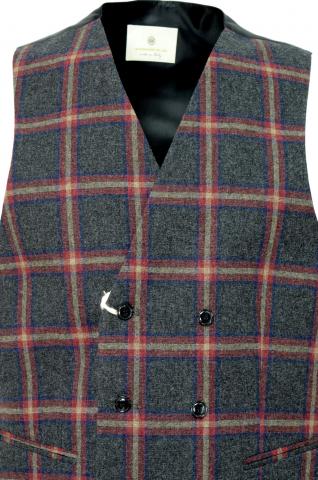 ALESSANDRO GILLES GILE' DOPPIO PETTO UOMO SLIM FIT FANTASIA QUADRI Art. 2717
