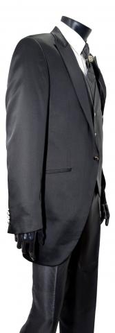 GRIMALDI Abito Tight Cerimonia Uomo Completo 4 Pezzi Nero 7101
