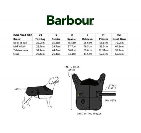 BARBOUR Tartan Dog Coat Cappotto per cani DCO0005TN11 Classic Tartan