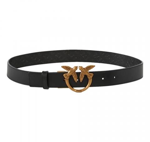 PINKO Cintura Donna Love Berry H3 Belt Monogram Debossed Colore Nero ZD0Q