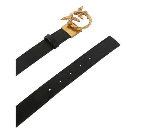 PINKO Cintura Donna Love Berry H3 Belt Monogram Debossed Colore Nero ZD0Q