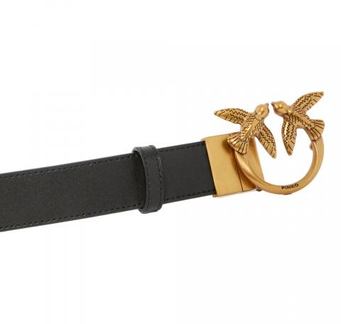 PINKO Cintura Donna Love Berry H3 Belt Monogram Debossed Colore Nero ZD0Q