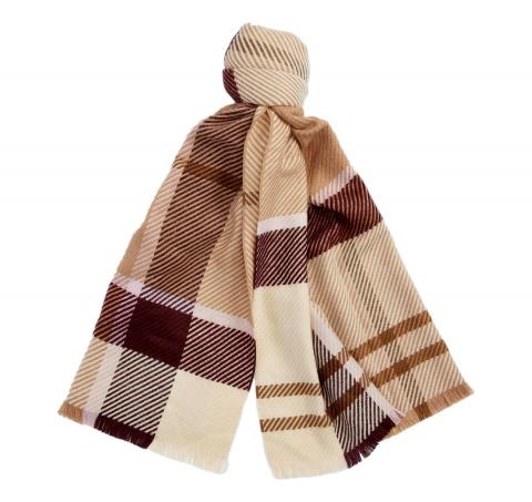 BARBOUR Sciarpa Donna Blair Tartan LSC0308PU51 Colore Muted Cabernet