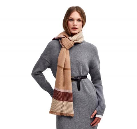 BARBOUR Sciarpa Donna Blair Tartan LSC0308PU51 Colore Muted Cabernet