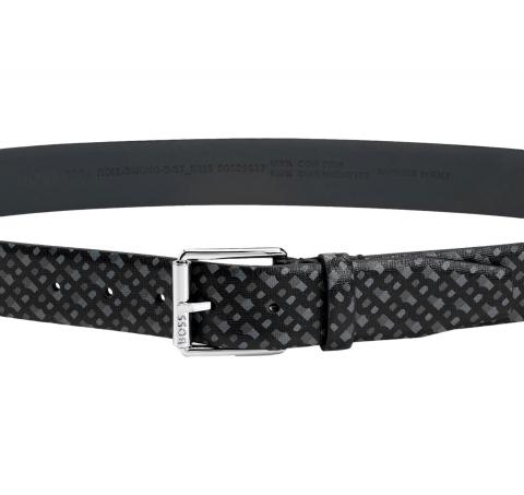 BOSS Cintura Uomo in Pelle italiana Con Stampa Del Monogramma Roll-Bmono-S-St_Sz35  50529637