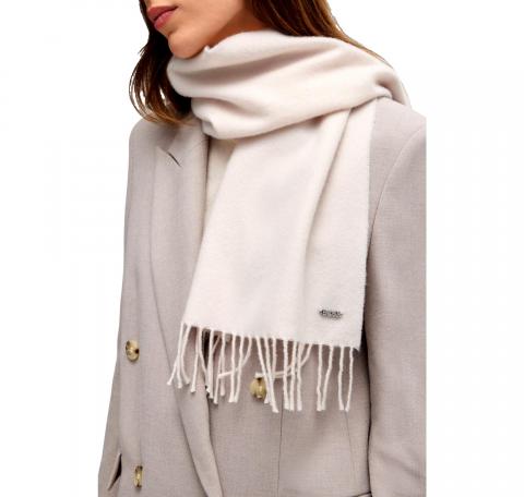 BOSS Sciarpa Donna Realizzata In Italia In Twill Di Lana Modello Zesy 35 180 50517216 Colore Nude Chiaro