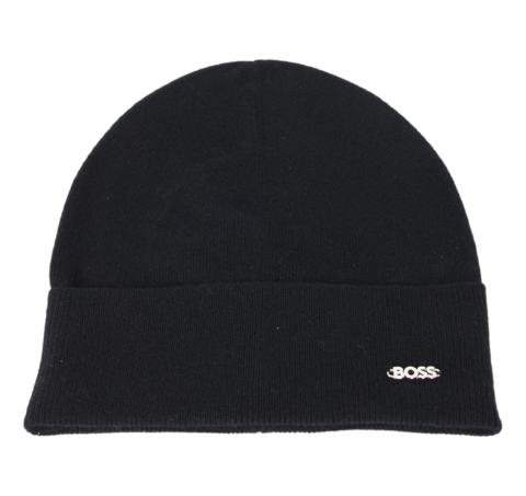 BOSS Berretto Donna In Lana e Cashmere Con Logo In Metallo Lari hat 50524276 Colore Nero