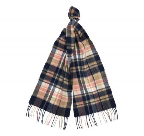 BARBOUR Sciarpa Donna Vintage Plaid LSC0109NY91 Colore Navy/Pink