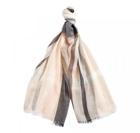 BARBOUR Sciarpa Donna In Tartan Maisy LSC0469PI75 Colore Rosa Tartan