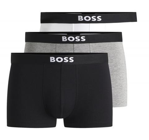 BOSS Boxer Uomo In Cotone Elasticizzato Con Logo In Confezione Da Tre 50544263 Colore Bianco Grigio Nero