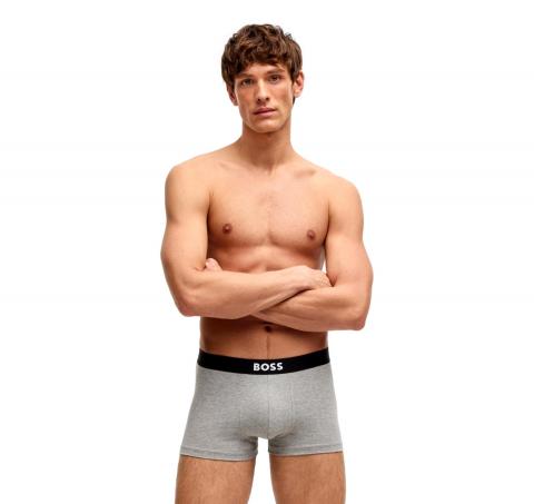 BOSS Boxer Uomo In Cotone Elasticizzato Con Logo In Confezione Da Tre 50544263 Colore Bianco Grigio Nero