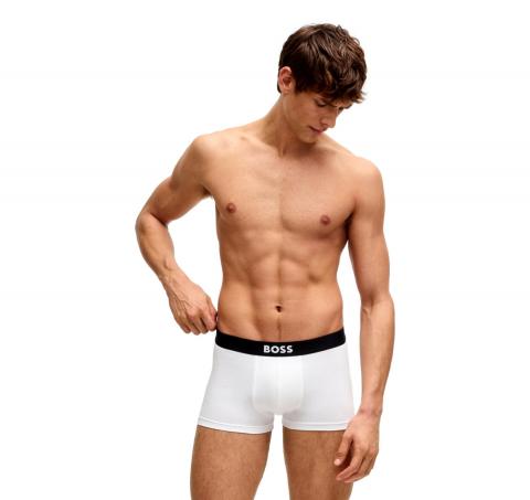 BOSS Boxer Uomo In Cotone Elasticizzato Con Logo In Confezione Da Tre 50544263 Colore Bianco Grigio Nero